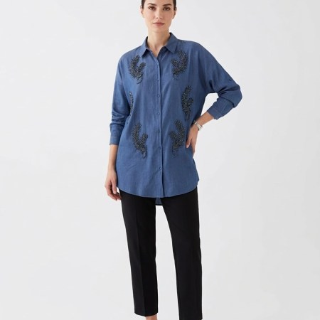 DARK BLUE LONG SLEEVES SHIRT
