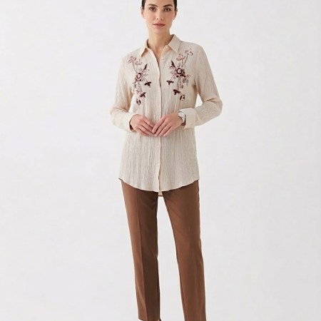 BEIGE LONG SLEEVES SHIRT